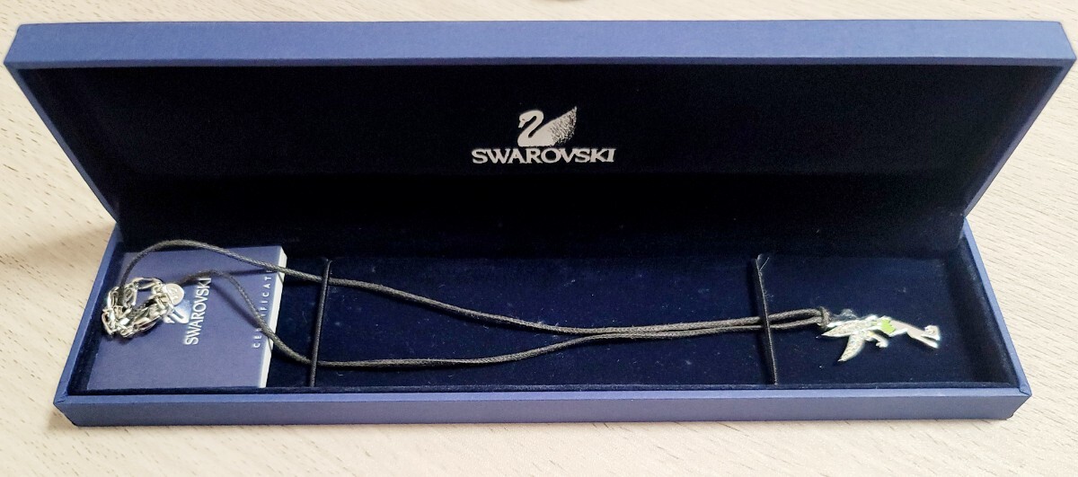 【SWAROVSKI】スワロフスキー ネックレス ティンカーベル ディズニー ケース付き 美品_画像1