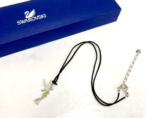 【SWAROVSKI】スワロフスキー ネックレス ティンカーベル ディズニー ケース付き 美品_画像4