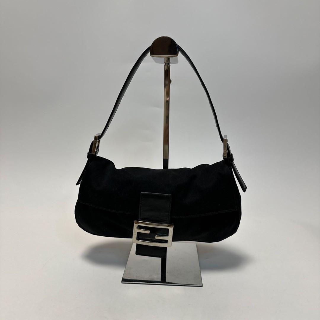 m87【美品】フェンディ FENDI コットン ブラック 黒 レザー m87【美品】フェンディ FENDI コットン ブラック 黒 レザー