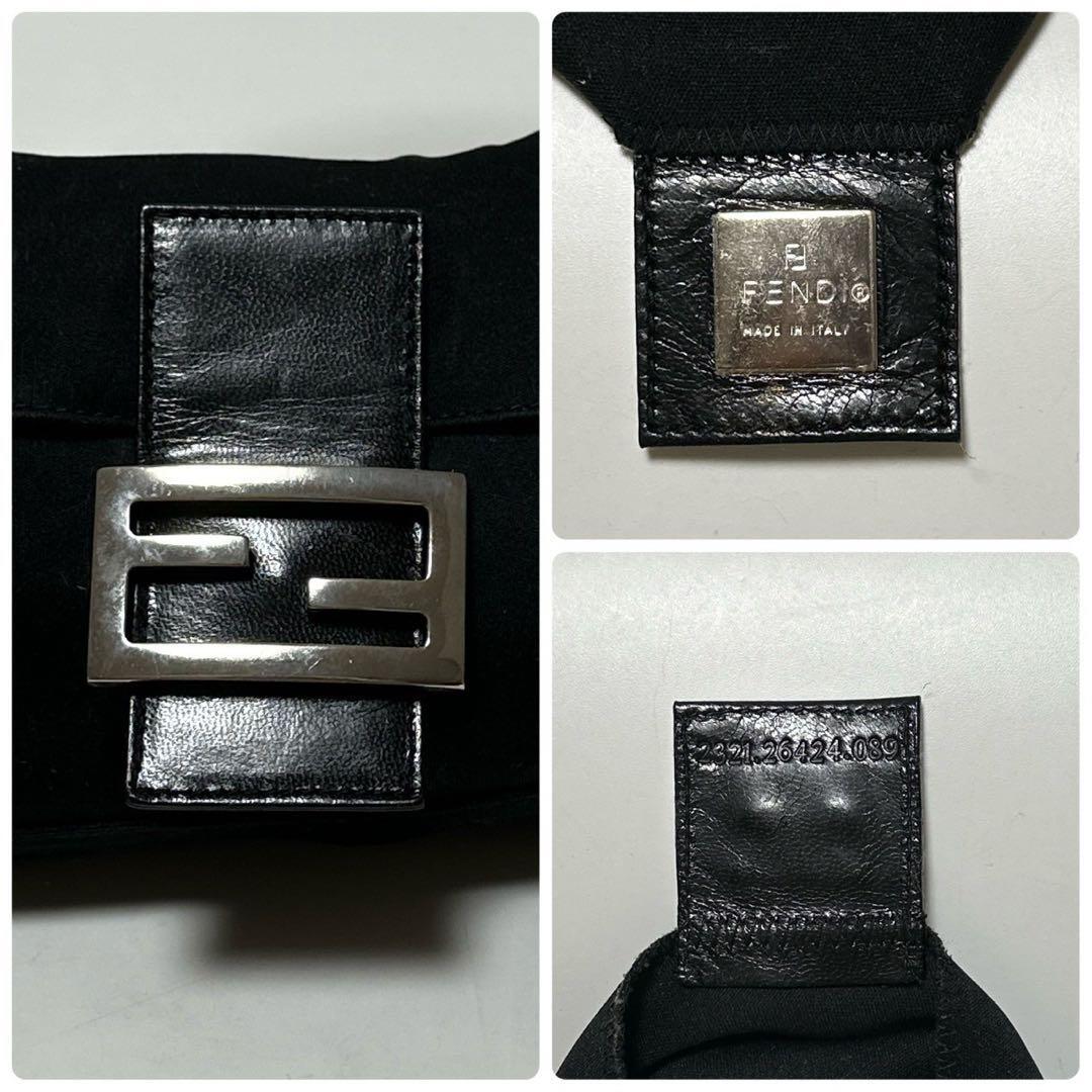m87【美品】フェンディ FENDI コットン ブラック 黒 レザー m87【美品】フェンディ FENDI コットン ブラック 黒 レザー