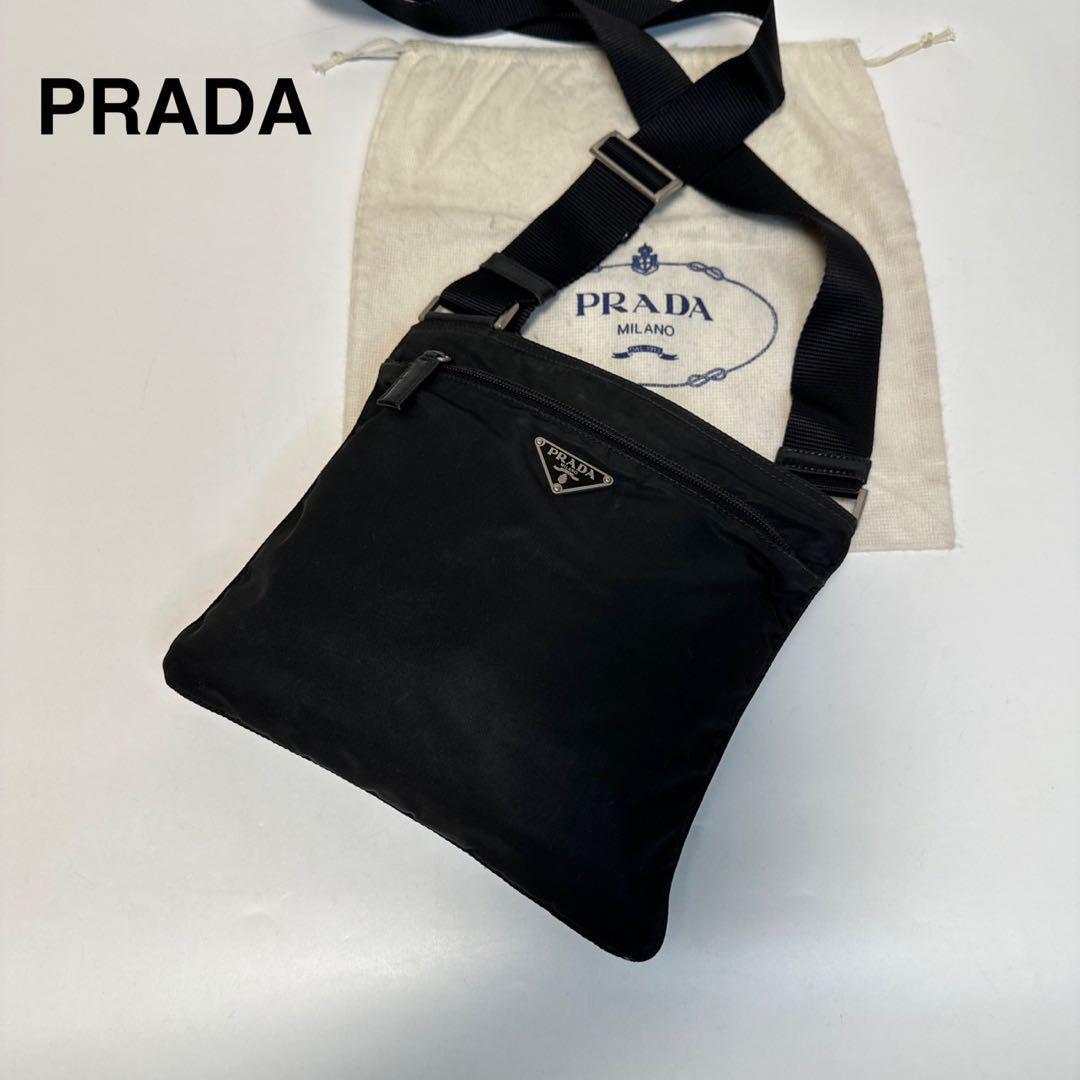 o03 プラダ PRADA 三角ロゴ ナイロン レザー ブラック 黒 o03 プラダ PRADA 三角ロゴ ナイロン レザー ブラック 黒