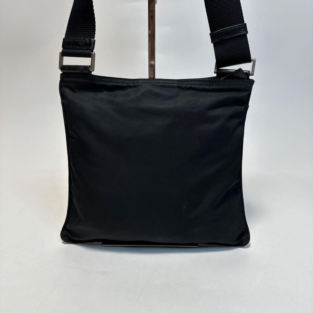 o03 プラダ PRADA 三角ロゴ ナイロン レザー ブラック 黒 o03 プラダ PRADA 三角ロゴ ナイロン レザー ブラック 黒
