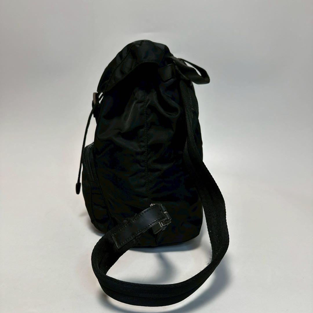 o13【美品】Gカード付 プラダ PRADA 三角ロゴ ナイロン ブラック o13【美品】Gカード付 プラダ PRADA 三角ロゴ ナイロン ブラック