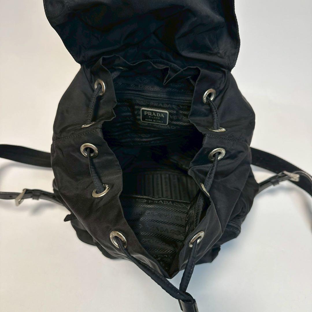 o13【美品】Gカード付 プラダ PRADA 三角ロゴ ナイロン ブラック o13【美品】Gカード付 プラダ PRADA 三角ロゴ ナイロン ブラック