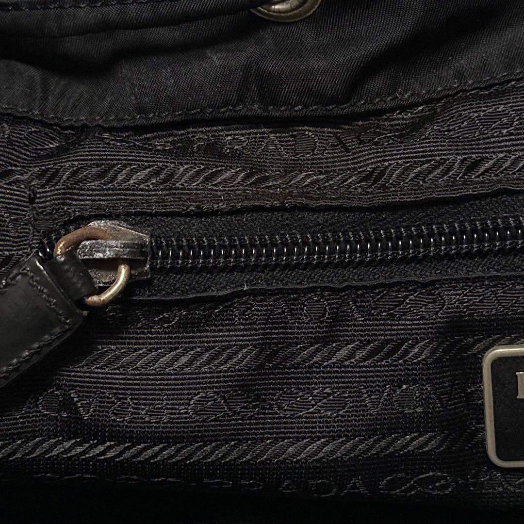o13【美品】Gカード付 プラダ PRADA 三角ロゴ ナイロン ブラック o13【美品】Gカード付 プラダ PRADA 三角ロゴ ナイロン ブラック