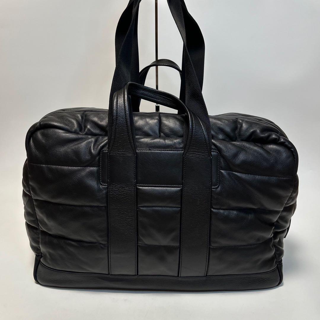 o32【極美品】モンクレール MONCLER オールレザー 革 黒 o32【極美品】モンクレール MONCLER オールレザー 革 黒