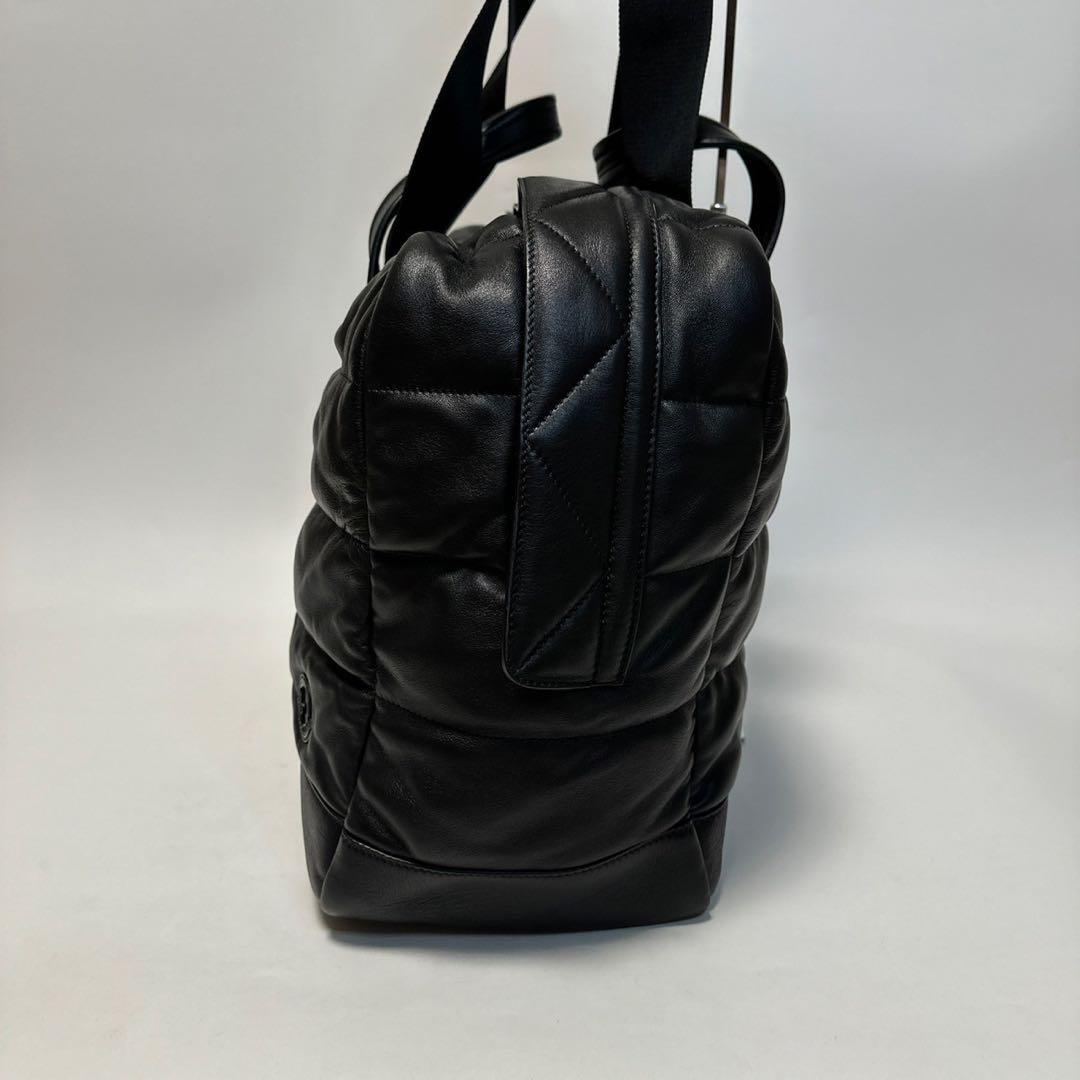 o32【極美品】モンクレール MONCLER オールレザー 革 黒 o32【極美品】モンクレール MONCLER オールレザー 革 黒