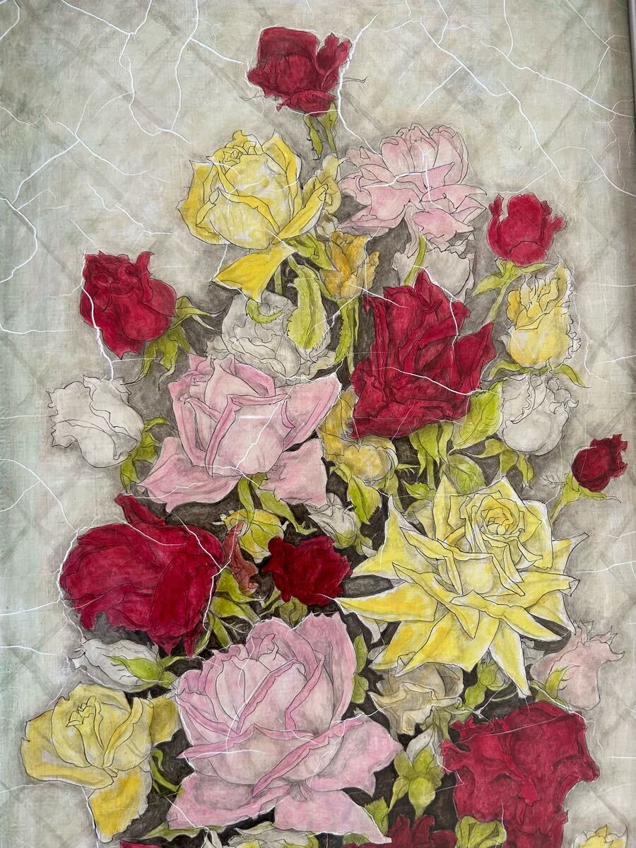 服部和三郎 真作「薔薇」 油彩M25の出品です!(静物画)|売買 服部和三郎 真作「薔薇」 油彩M25の出品です!(静物画)|売買