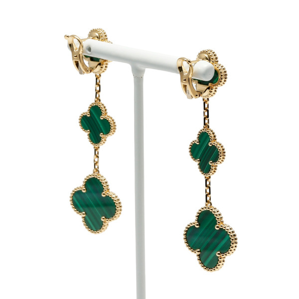  Van Cleef & Arpels Magic aru рукоятка bla3 узор K18 желтое золото серьги не использовался 