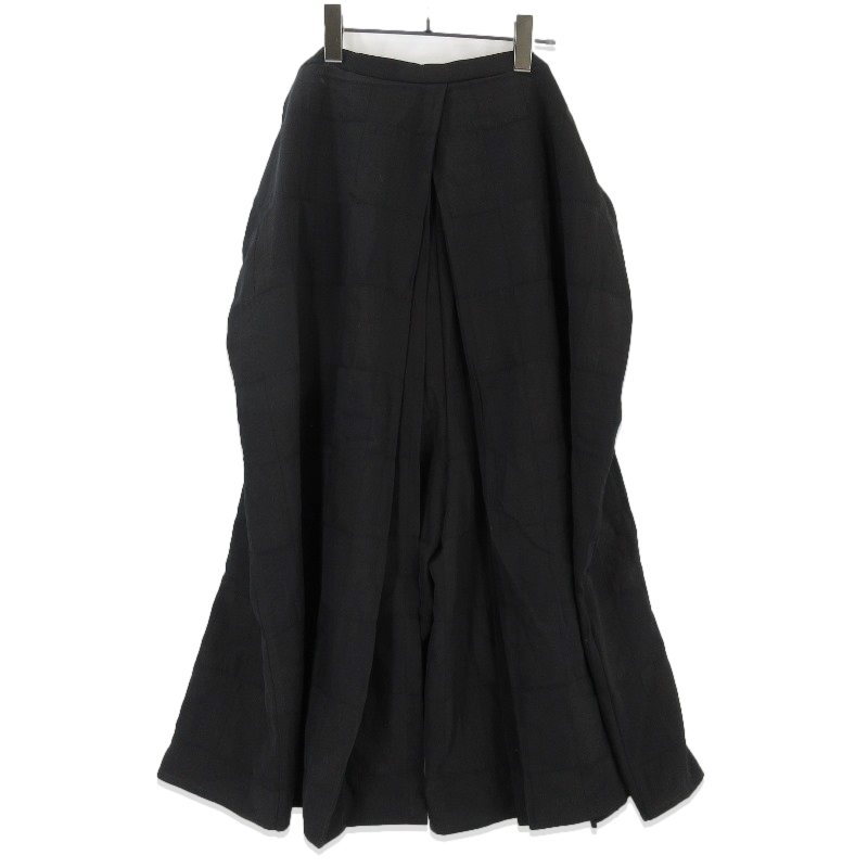 NEEDLES ニードルス ハカマパンツ QV089 25SS Hakama Pant ? Black Block Jacquard Rayon Wool 日本制 ブラック 黒 M 71011970
