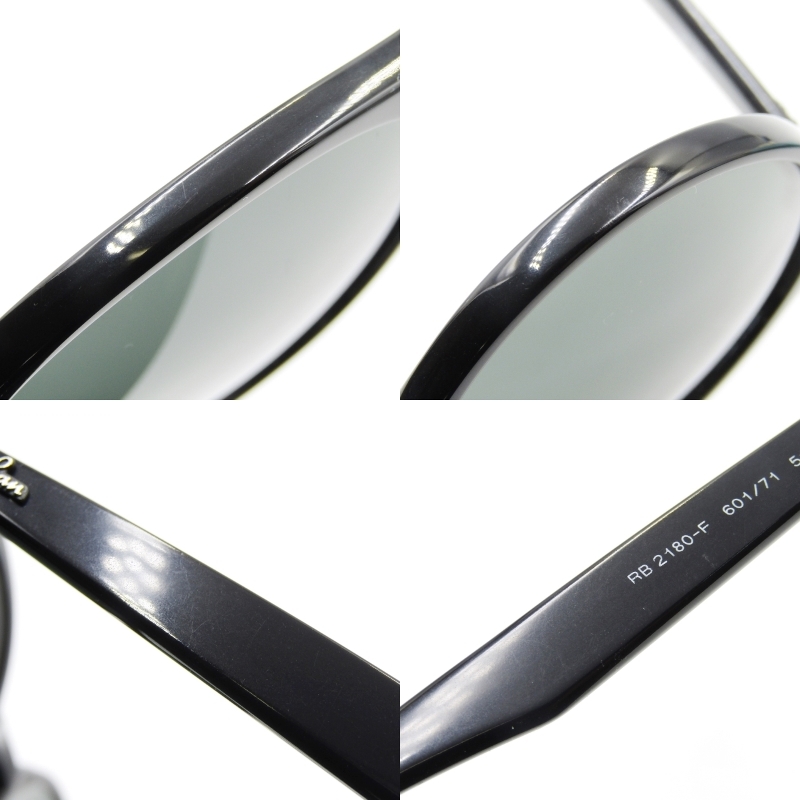 Ray-Ban レイバン サングラス RB2180-F イタリア制 ラウンド フルフィット アジアンフィット 601/71 ブラック 65007408