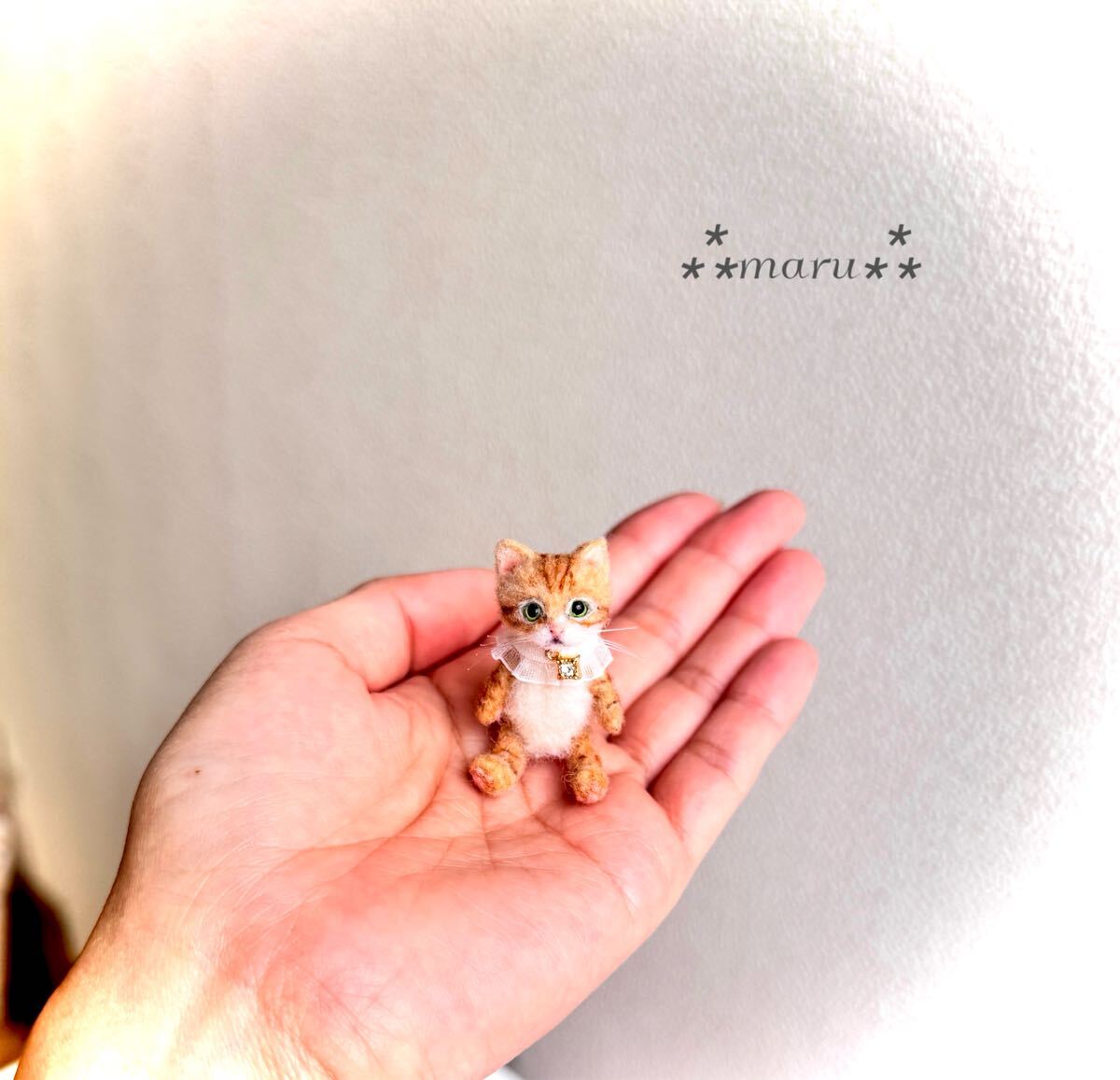 maru*羊毛フェルト 小さな茶トラ猫 ハンドメイド ブライス 人形 maru*羊毛フェルト 小さな茶トラ猫 ハンドメイド ブライス 人形