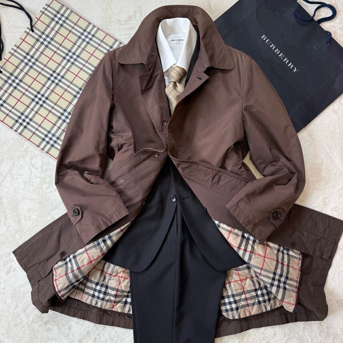 美品】BURBERRY LONDON バーバリーロンドン 取り外し可能:ノバ 美品】BURBERRY LONDON バーバリーロンドン 取り外し可能:ノバ