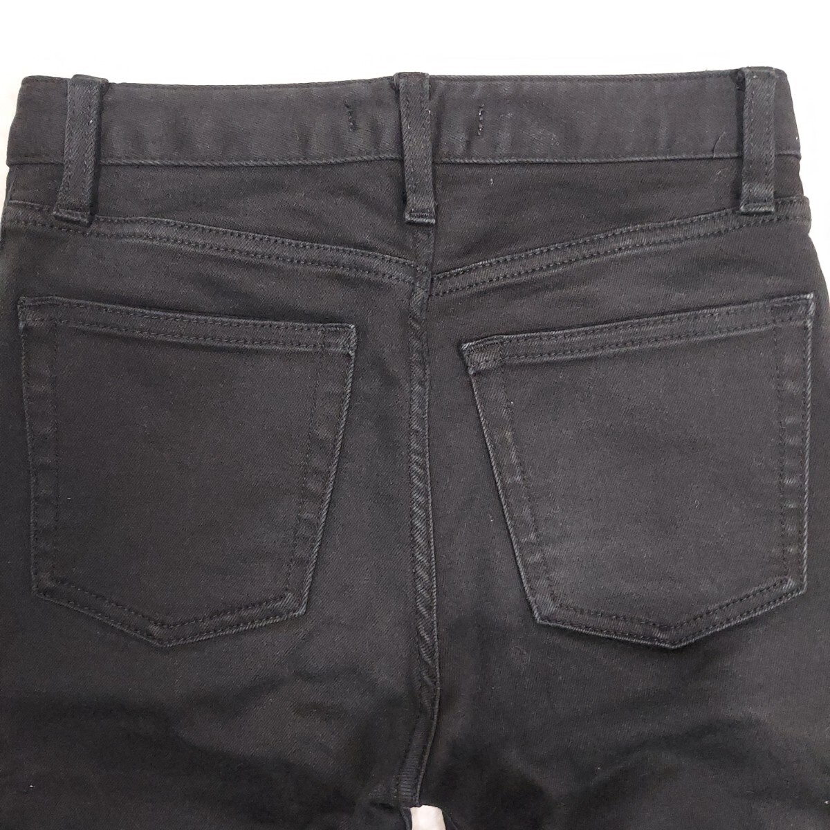 【美脚】moussy iSKO JW EMOTION BLK SKINNYマウジーブラックストレッチスキニーデニムパンツW24_画像6