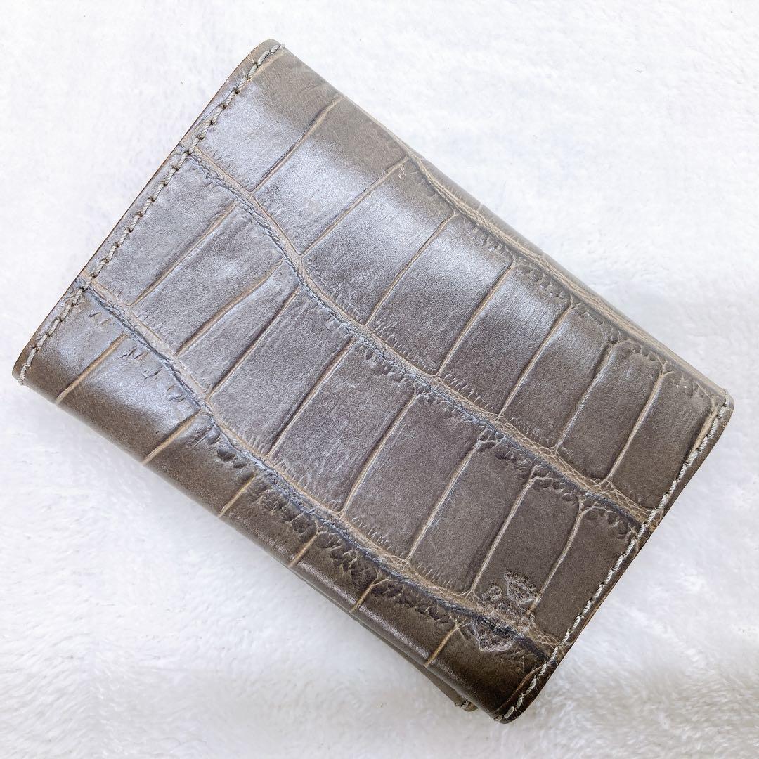 美品 Felisi フェリージ 名刺入れ カードケース クロコ型押し 美品 Felisi フェリージ 名刺入れ カードケース クロコ型押し