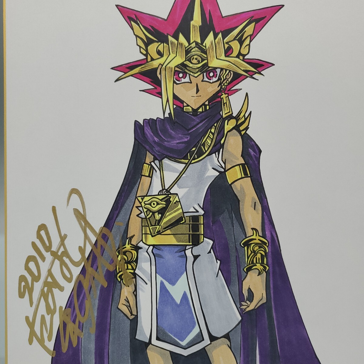 高橋和希 遊☆戯☆王 カラー ペン サイン 色紙 模写 (サイン 高橋和希 遊☆戯☆王 カラー ペン サイン 色紙 模写 (サイン