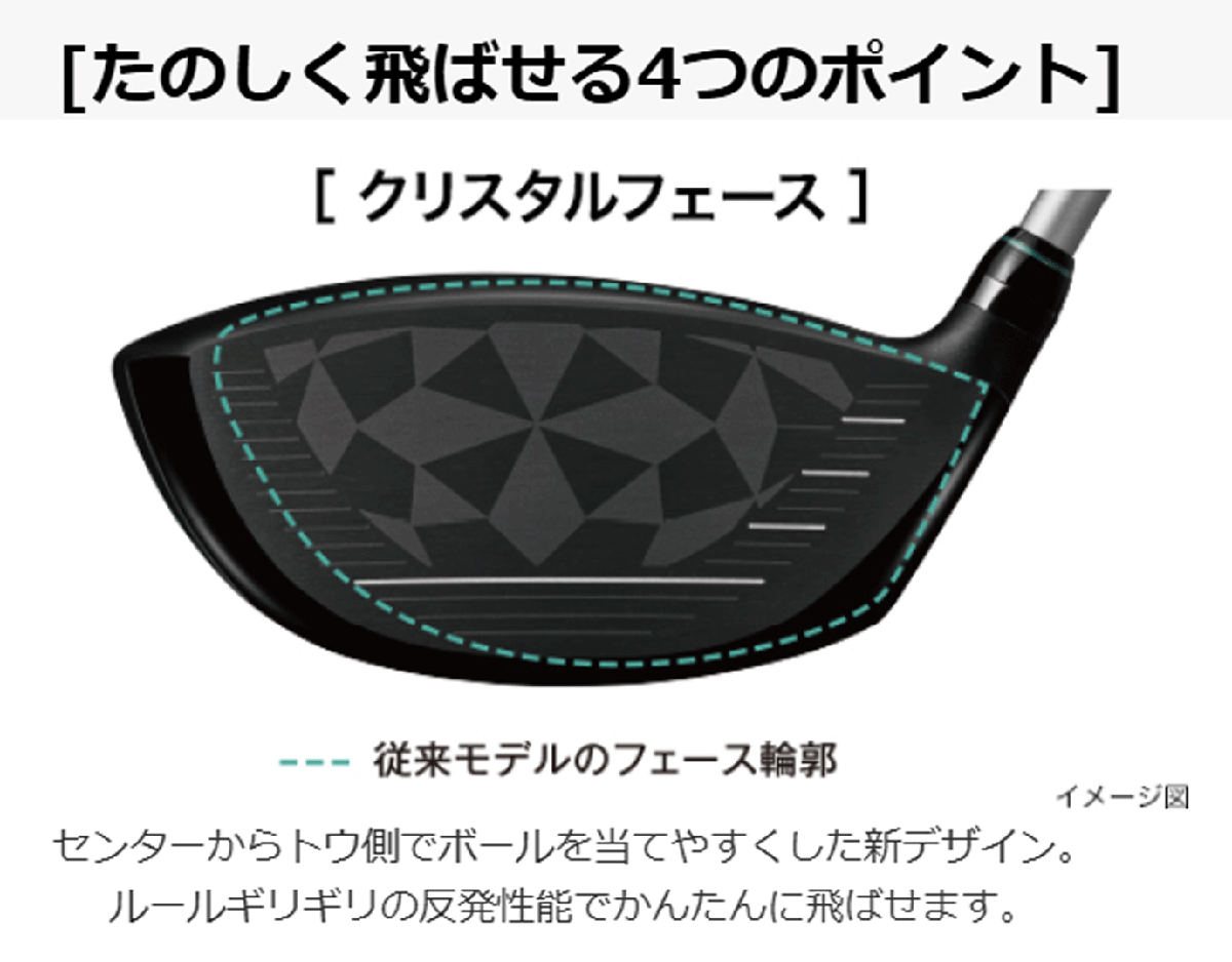 新品■レディース■2025.4■プロギア■クリスタル エッグ■W1:12.5■PRGR CRYSTAL カーボン■L■新開発のヘッド形狀とフェース■正規(guī)品