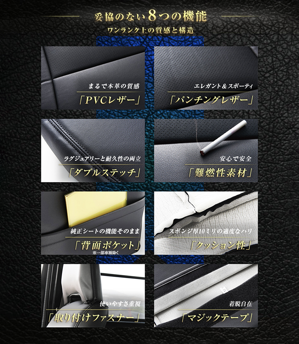 ダイハツ ハイゼットトラックジャンボ S200P / S210P / S201P / S211P (H.17/1～H.23/11) Azur アズール フロントシートカバー_画像7