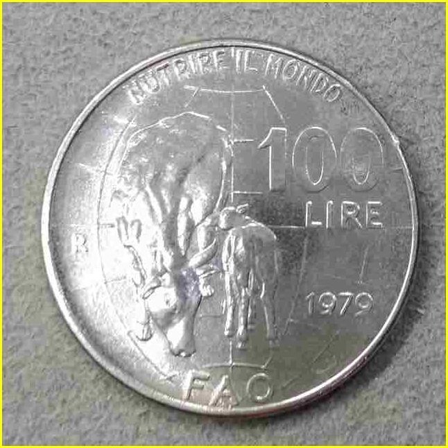 高速配送 イタリア 100リラ 記念硬貨/1979年】 F.A.O.食糧支援記念 コレクション