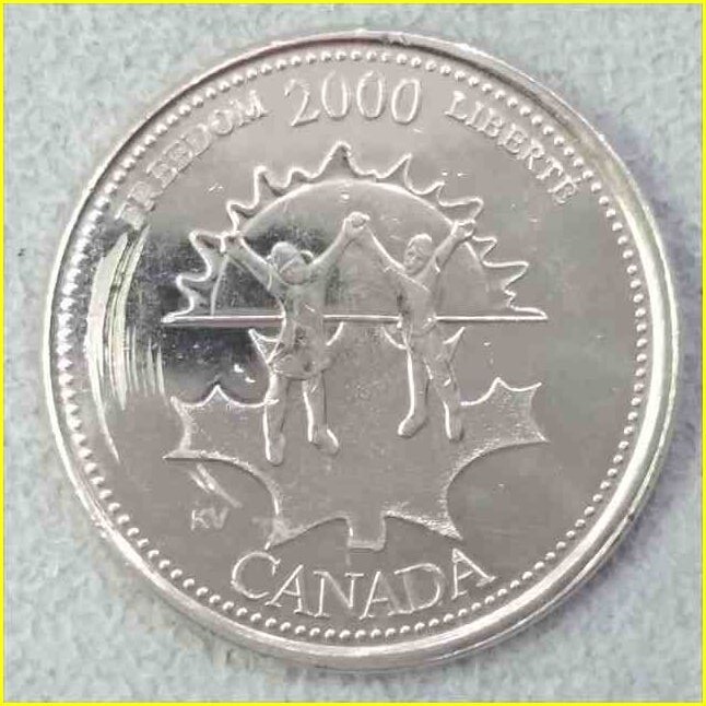 カナダ 25セント 記念硬貨/2000年】 25 CENTS/ミレニアム カナダ 25セント 記念硬貨/2000年】 25 CENTS/ミレニアム
