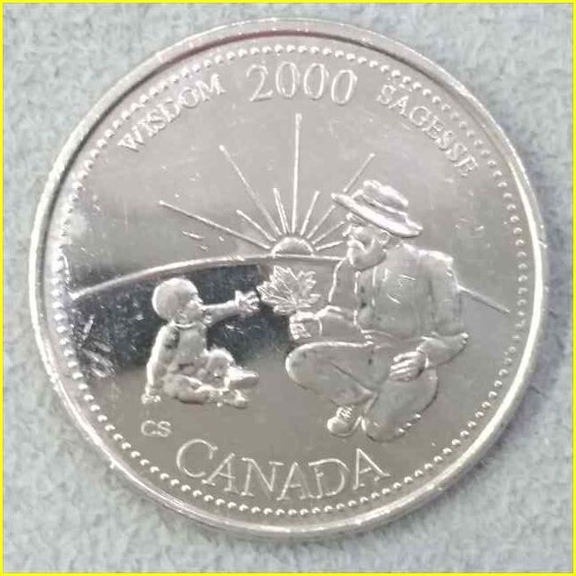 カナダ 25セント 記念硬貨/2000年】 25 CENTS/ミレニアム カナダ 25セント 記念硬貨/2000年】 25 CENTS/ミレニアム