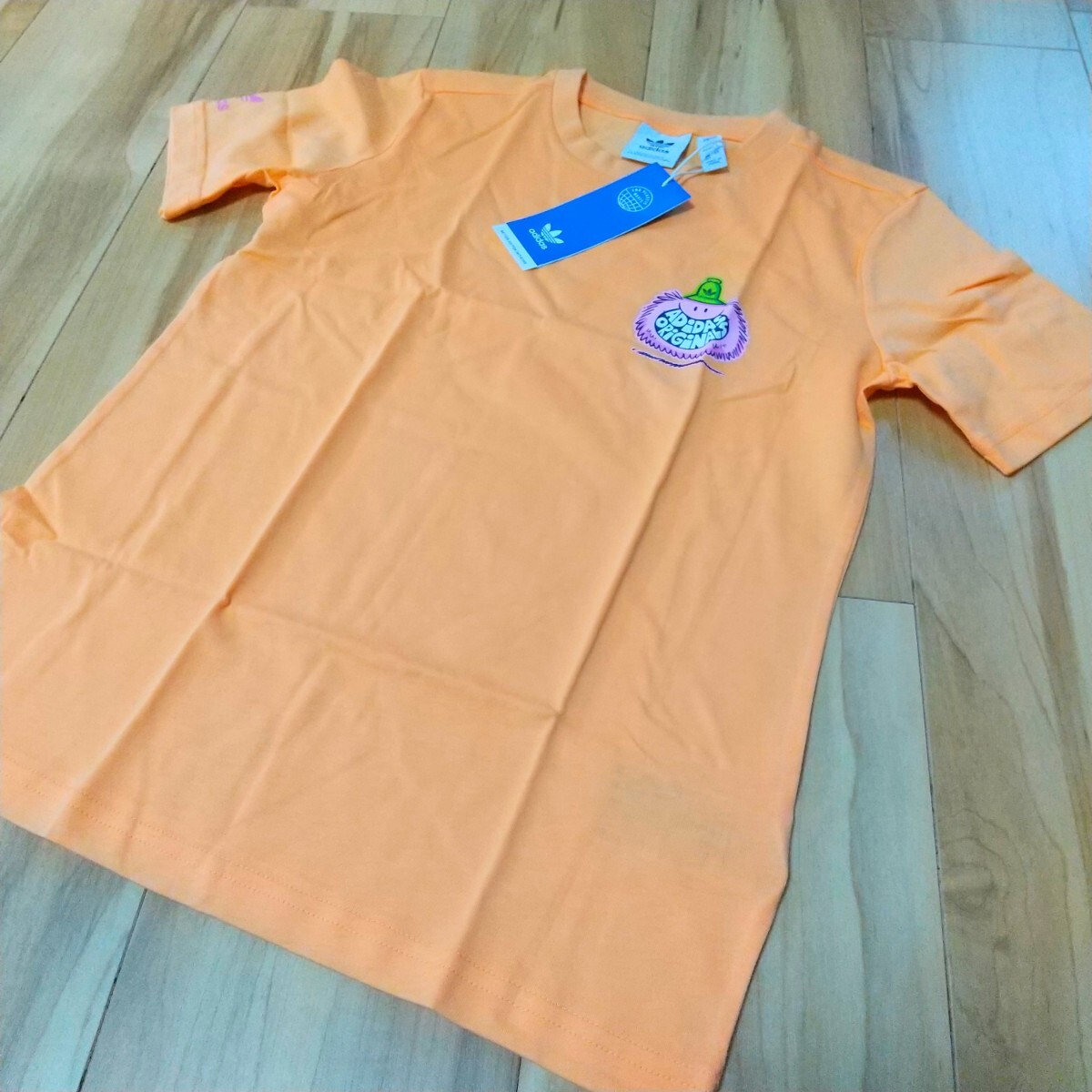 アディダス オリジナルス KIDS140cm 半袖 Tシャツ オレンジ adidas