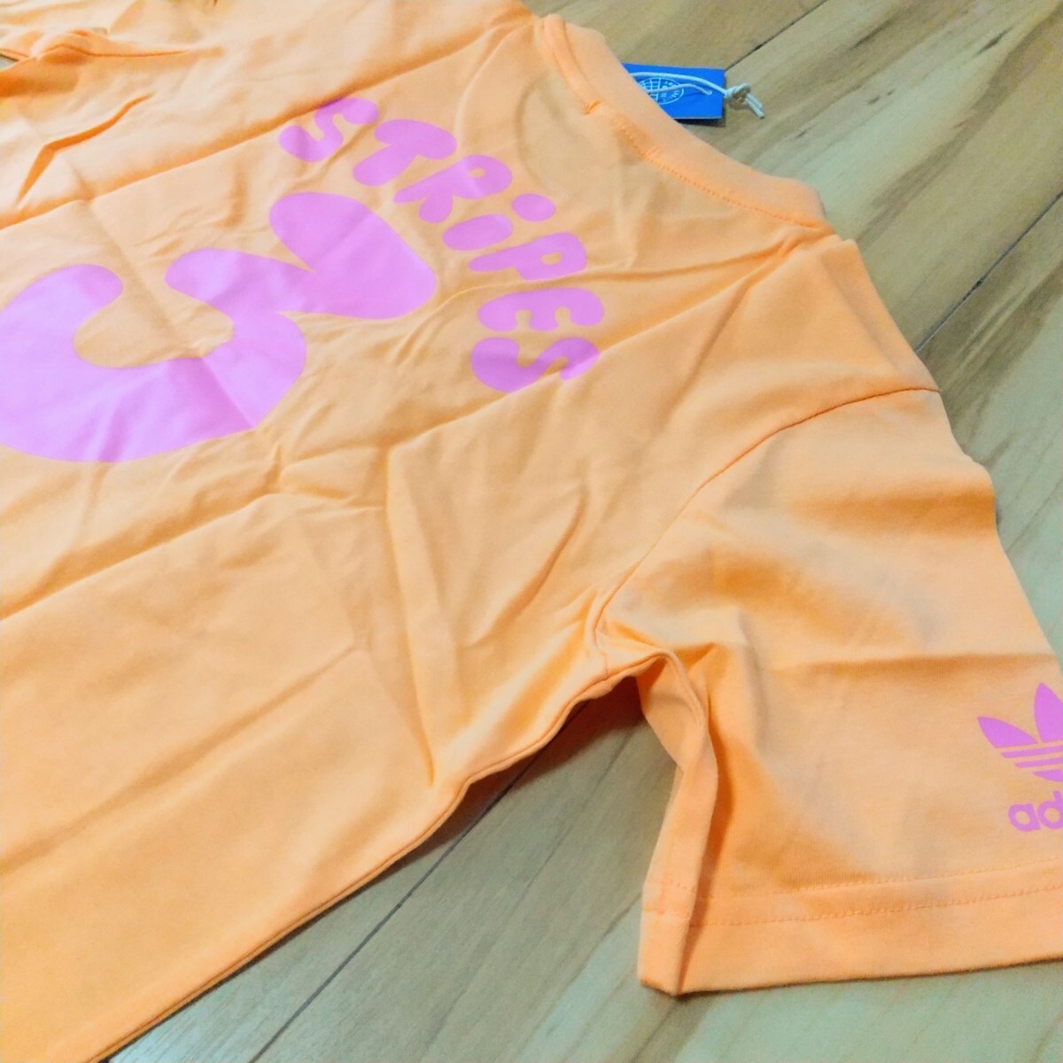 アディダス オリジナルス KIDS140cm 半袖 Tシャツ オレンジ adidas