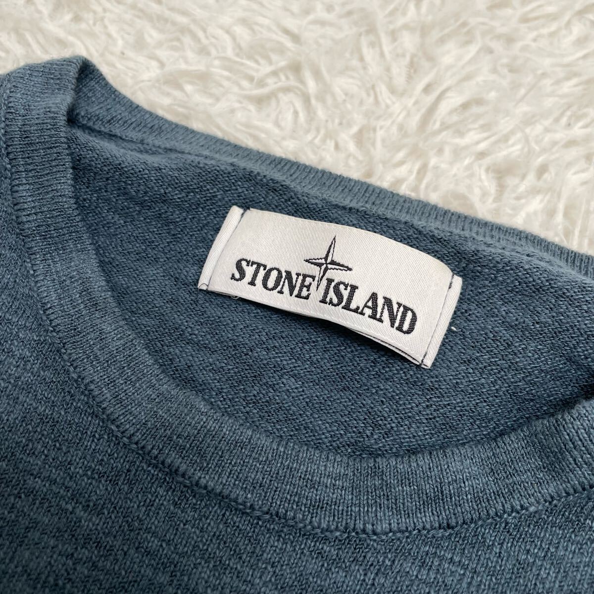 美品】STONE ISLAND ストーンアイランド ニット カットソー 美品】STONE ISLAND ストーンアイランド ニット カットソー