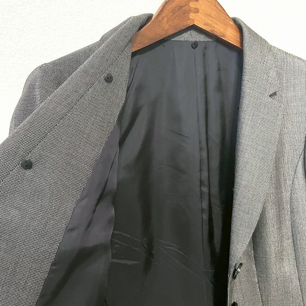 #anc レリアン Leilian スカートスーツ 9 黒系 白 シルク混 レース レディース [937761]_画像6