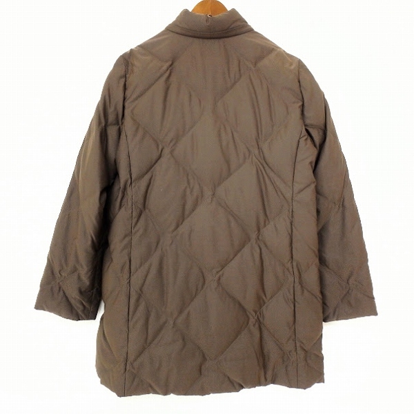 #wnc ダックス DAKS ダウンコート 38 茶 ジップアップ ハイネック レディース [821696]