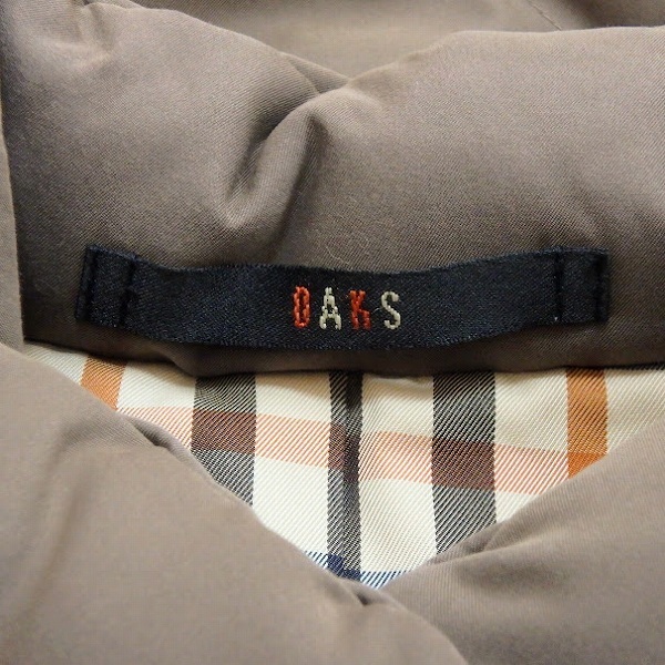 #wnc ダックス DAKS ダウンコート 38 茶 ジップアップ ハイネック レディース [821696]