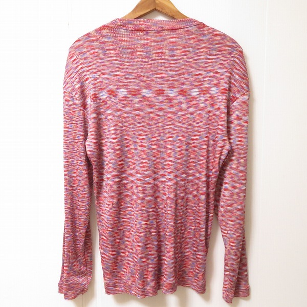#apc イッセイミヤケメン ISSEY MIYAKE MEN ニット セーター M 赤 マルチ 薄手 メンズ [942114]