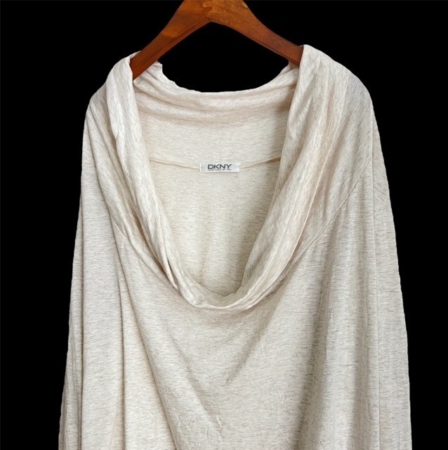 #anc ダナキャランニューヨーク DKNY カットソー L 白 変形 レディース [614321]