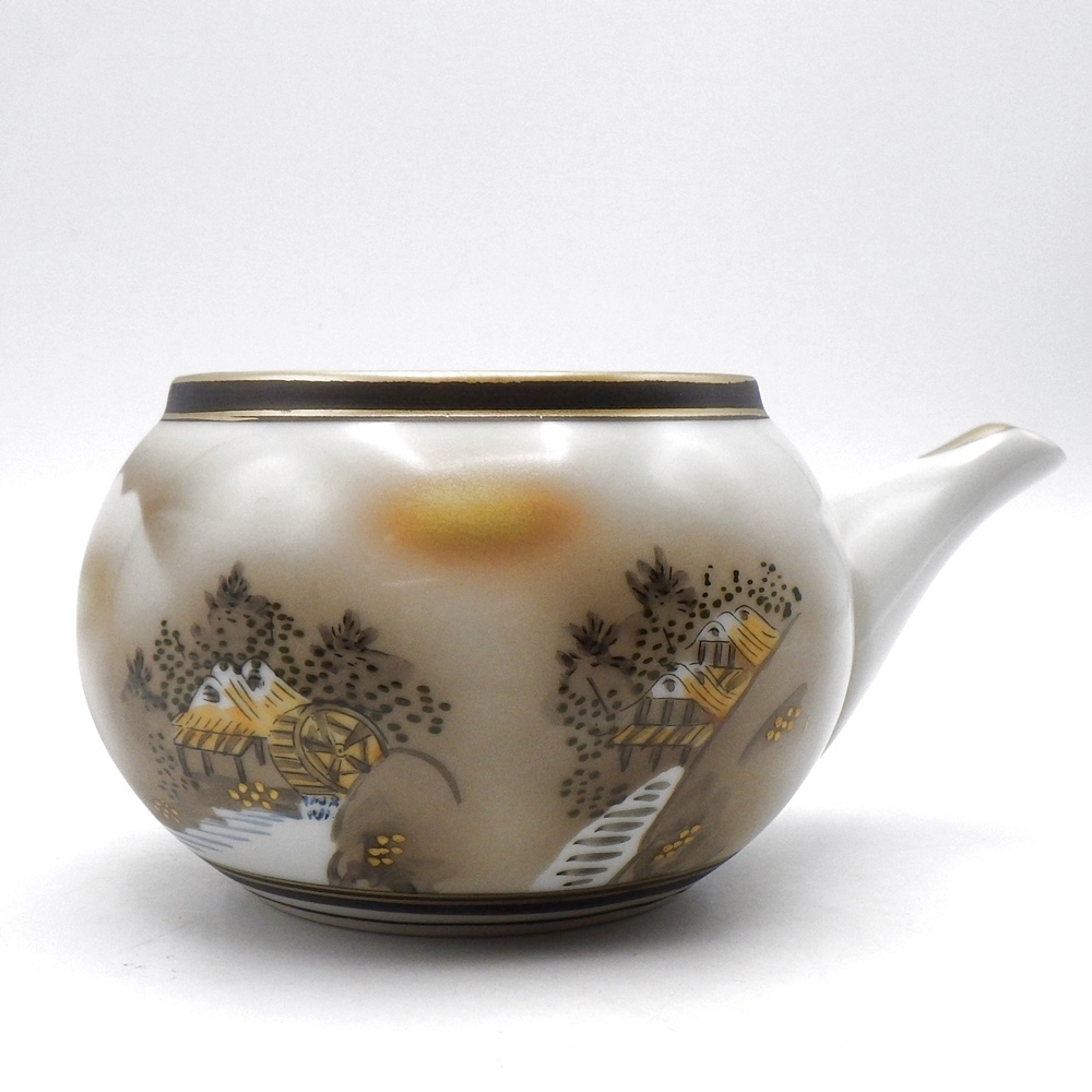 C25-F-46【美品】九谷焼 栄峰造 茶器セット 急須 蓋付き湯呑み5 C25-F-46【美品】九谷焼 栄峰造 茶器セット 急須 蓋付き湯呑み5
