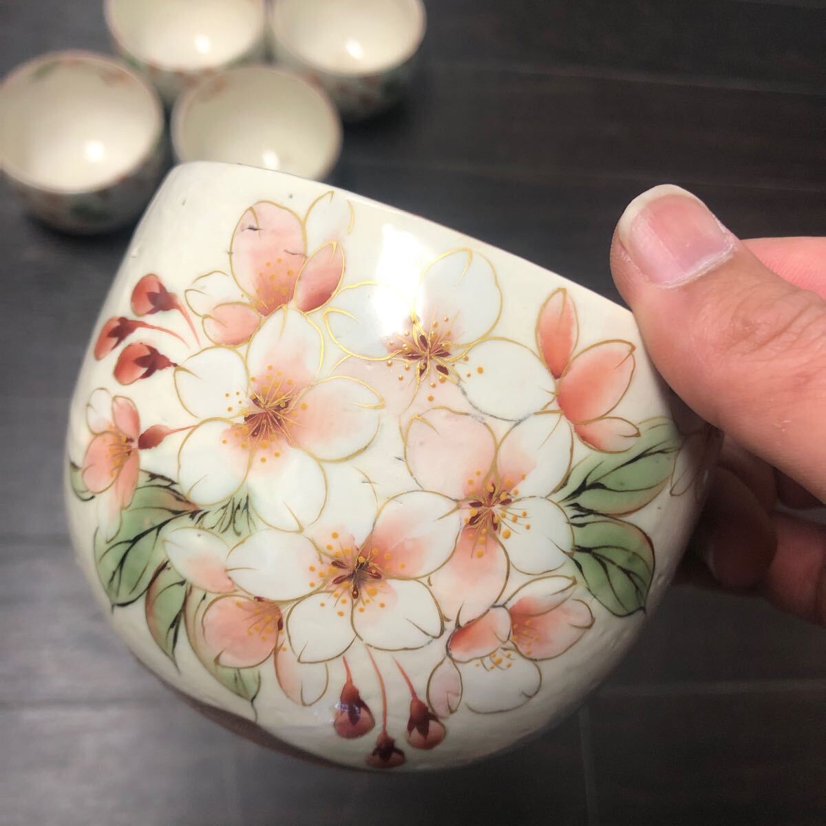 美品 京焼 陶あん 玉湯呑 桜 陶器 おまとめ 5点 セット 食器 和 美品 京焼 陶あん 玉湯呑 桜 陶器 おまとめ 5点 セット 食器 和