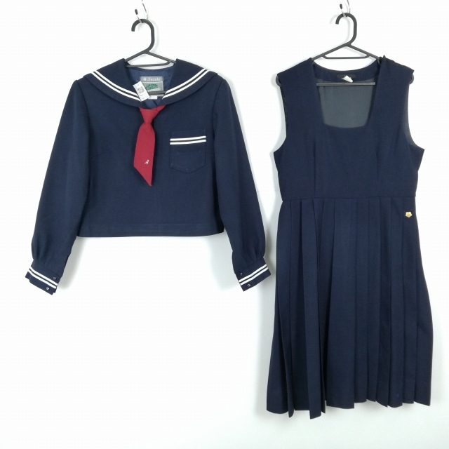 1円 セーラー服 ジャンパースカート ネクタイ 上下3点セット 1円 セーラー服 ジャンパースカート ネクタイ 上下3点セット