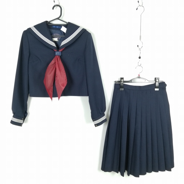 1円 セーラー服 スカート スカーフ 上下3点セット M 冬物 白3 1円 セーラー服 スカート スカーフ 上下3点セット M 冬物 白3