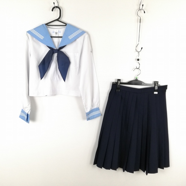 1円 セーラー服 スカート スカーフ 上下3点セット 中間服 白3 1円 セーラー服 スカート スカーフ 上下3点セット 中間服 白3