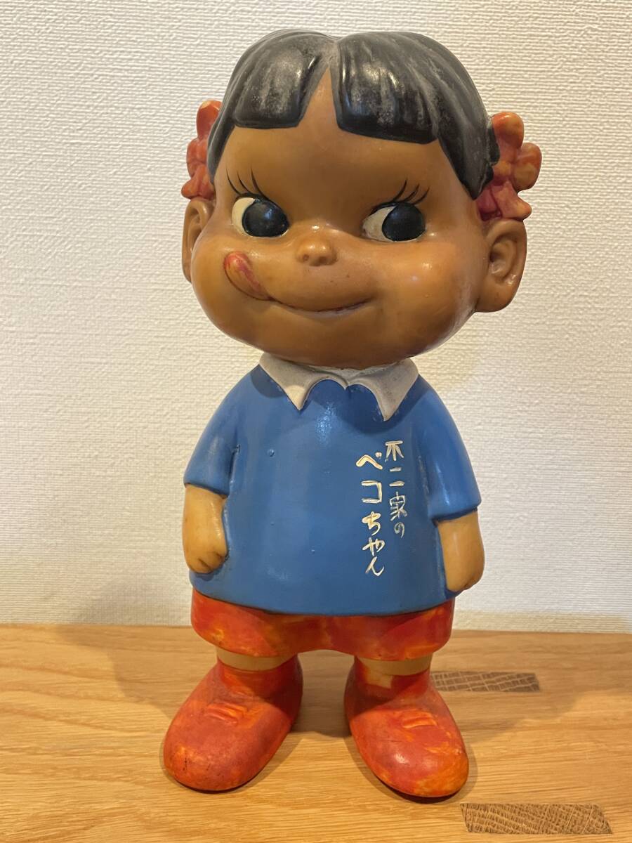 Yahoo!オークション - 【当時物】不二家 ペコちゃん ソフビ人形