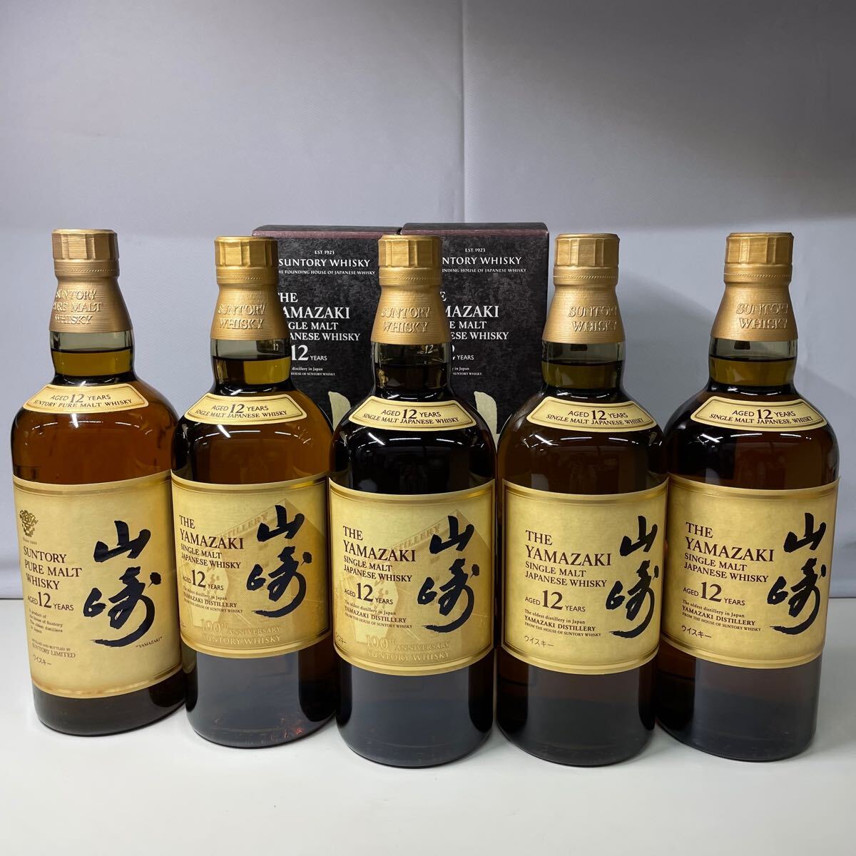 A467【未開栓品】/ サントリー 山崎 12年 5本 まとめ シングル A467【未開栓品】/ サントリー 山崎 12年 5本 まとめ シングル