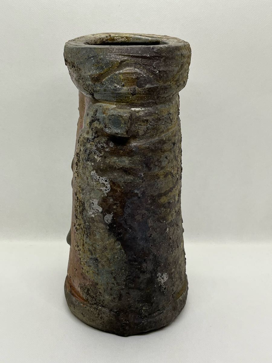 備前焼 十四代木村友敬作 花入 長十郎友敬 興楽園 花器 共箱 備前焼 十四代木村友敬作 花入 長十郎友敬 興楽園 花器 共箱