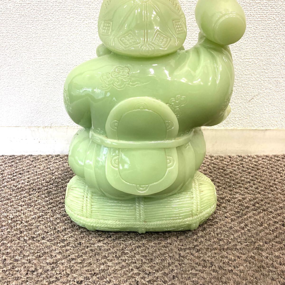 TA☆1円~ 保管品 七福神 大黒天 緑石 翡翠 ひすい 石 TA☆1円~ 保管品 七福神 大黒天 緑石 翡翠 ひすい 石