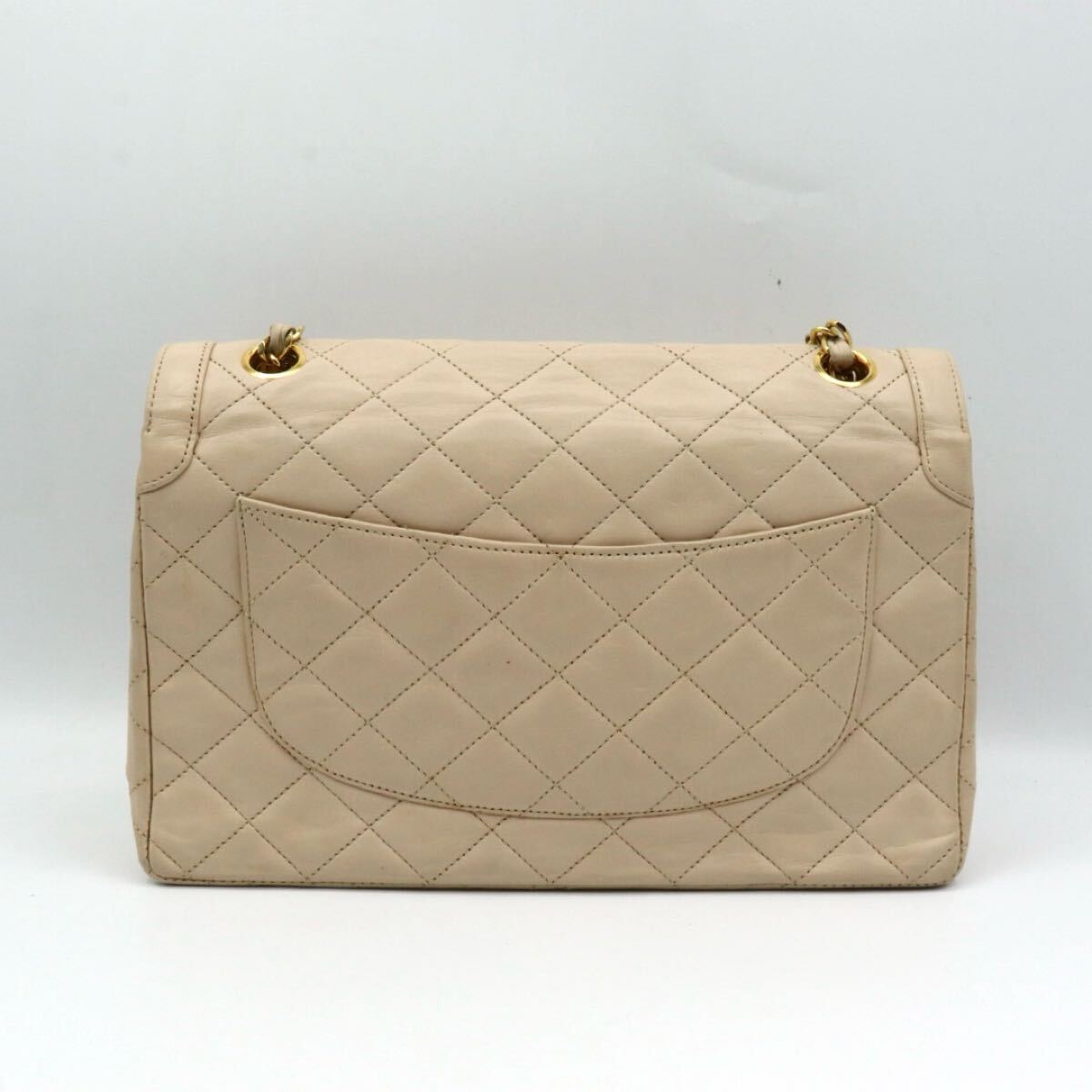 CHANEL 美品 シャネル ラムスキン パリ限定 Wフラップ CHANEL 美品 シャネル ラムスキン パリ限定 Wフラップ