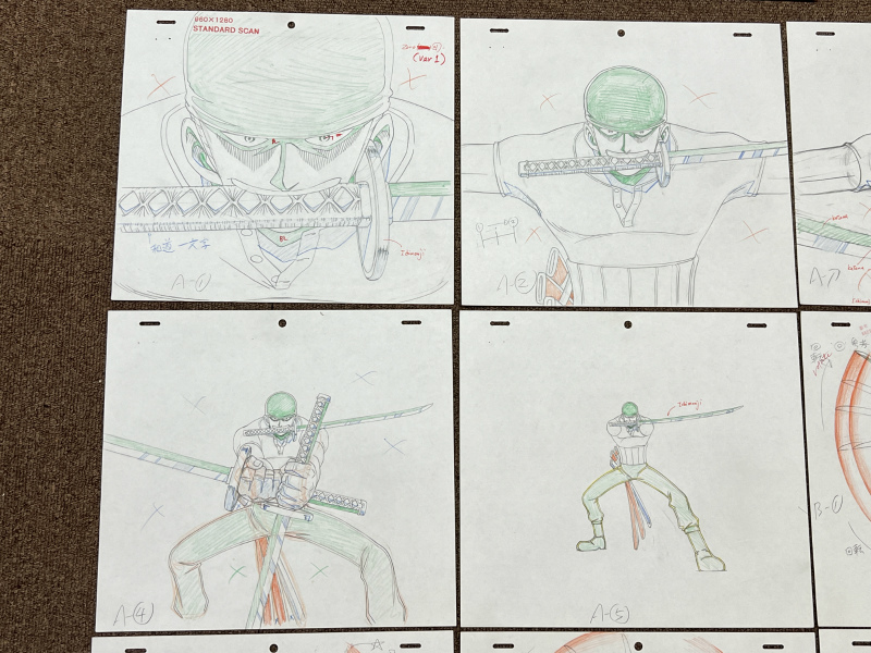 ワンピース PSゲーム OP セル画用 原画 Cut No.1 ゾロ 三千世界 ワンピース PSゲーム OP セル画用 原画 Cut No.1 ゾロ 三千世界