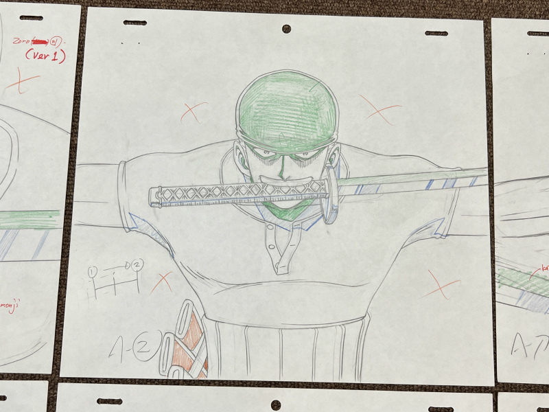 ワンピース PSゲーム OP セル画用 原画 Cut No.1 ゾロ 三千世界 ワンピース PSゲーム OP セル画用 原画 Cut No.1 ゾロ 三千世界
