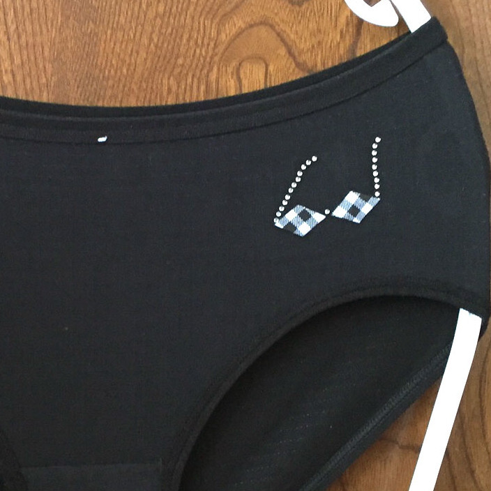 【ノーブランド】?jī)?yōu)しい肌あたりが気持ちいい薄手ストレッチ！ドット風(fēng)もおしゃれヒップハング/黒/L★パンティ/ショーツ/レディース下著