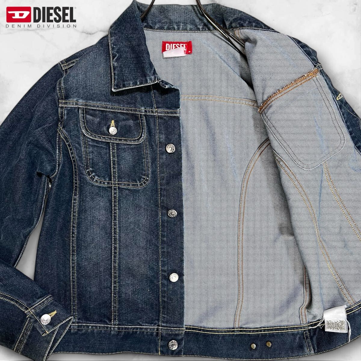 美品/XLサイズ□ DIESEL ディーゼル デニム ジャケット ブルゾン 美品/XLサイズ□ DIESEL ディーゼル デニム ジャケット ブルゾン