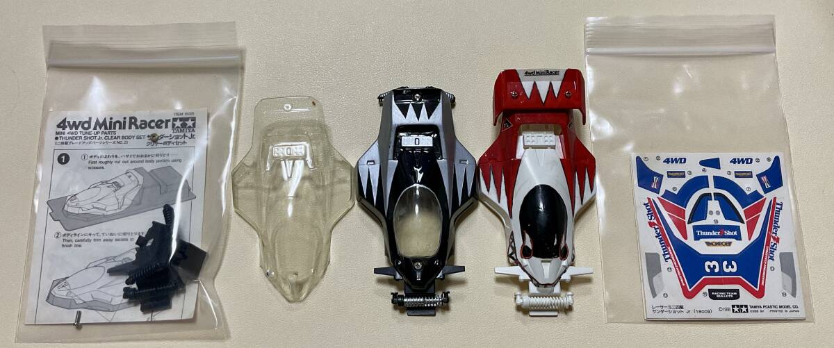 サンダーショットJr.ボディーセット初期レーサーミニ四駆旧 サンダーショットJr.ボディーセット初期レーサーミニ四駆旧
