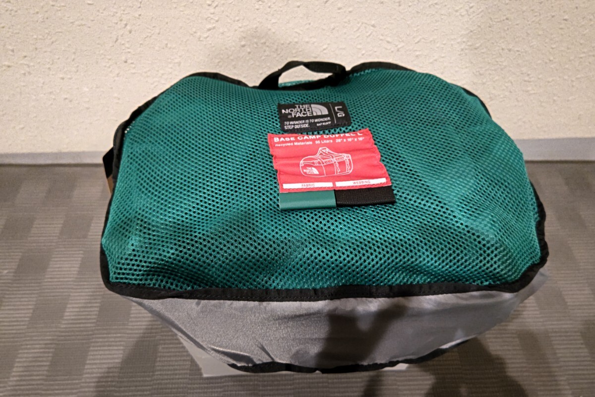 新品 未使用 NORTH FACE ノースフェイス BC ダッフル 90L L バッグ ボストン ドラム パック リュック ショルダー NM82366 大容量 緑 タグ