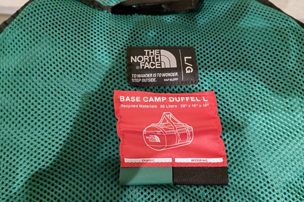 新品 未使用 NORTH FACE ノースフェイス BC ダッフル 90L L バッグ ボストン ドラム パック リュック ショルダー NM82366 大容量 緑 タグ